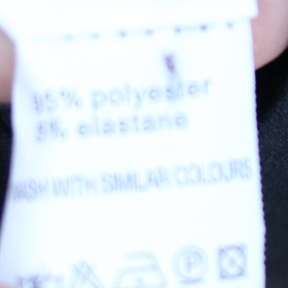 Zarina Black Slight V-Neck Stretch Crepe Shortsleeve A-Line Dress Sz 42 (US 12) - Picture 8 of 8